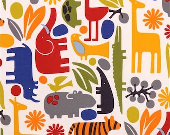 189723 2-D Zoo New Primary Alexander Henry animal laminate fabric