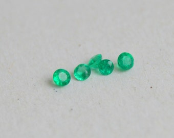 Emerald Rounds, Colombian Emerald, Emerald Melee, 2.2mm Emeralds, Green Emeralds