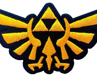 Leyenda de Zelda/Legend of Zelda Hyrule's Royal Crest Gold Parche/Patch Iron on / Thermoadhesivo