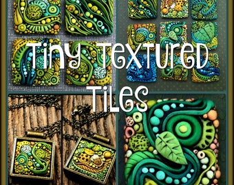 Tiny Textured Tiles, A Polymer Clay PDF Tutorial, Inchie Tiles