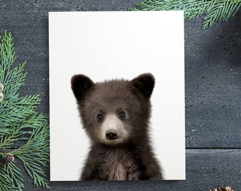 Bear print, Nursery art, Woodland animals, PRINTABLE art, Baby bear cub, Nursery decor, Animal art, Baby animals, Nursery wall art, Kids art