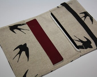 Swallows, birds-Passport cover Passport case / passport holder, 2 passport holder, passport wallet, travel organizer, travel gift