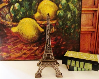 Vintage French Effiel Tower, Paris Apartment, French Chic Decor, Effiel Tower Figurine, Made in France
