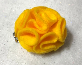 Girly Yellow Flower Hair Clip