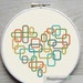 geometric modern cross stitch pattern heart, retro blocks, PDF pattern ** instant download**