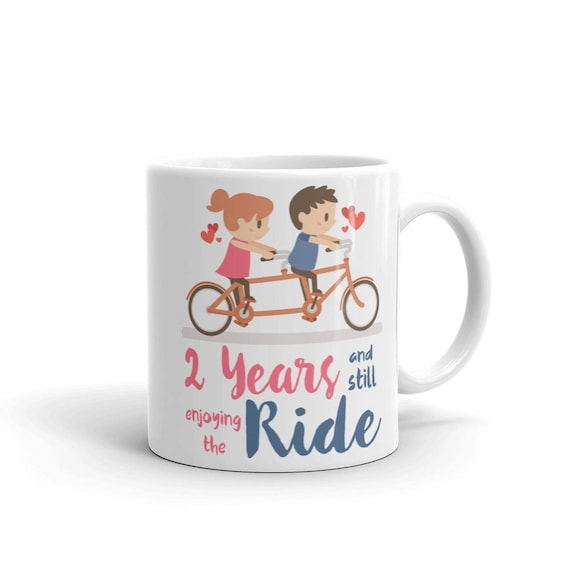 2nd Anniversary Mug | 2 Years and Still Enjoying the Ride Cup | 2nd anniversary gift, 2nd anniversary mugs, Second Anniversary Gift Idea