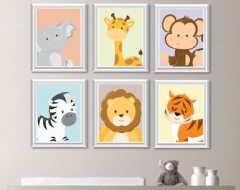 baby nursery print art animal nursery decor jungle nursery