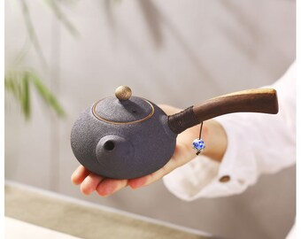 Handmade Japanese Coarse Pottery Porcelain Teapot,Chinese Style Ceramic Teaware