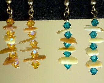 Crystal & Shell Earrings