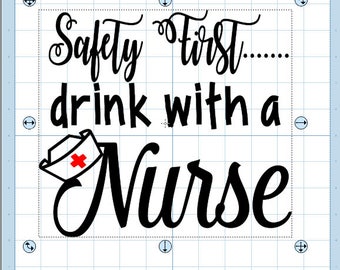 Safety first, drink with a nurse. SVG