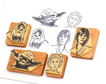 Star Wars 2 - Hand carved rubber stamp set