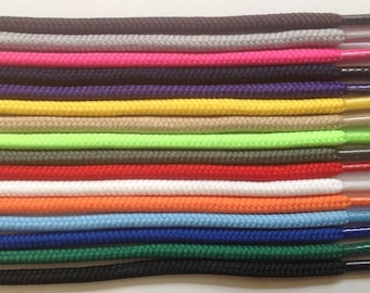 Round Athletic Shoelaces 3/16" Width in 36" 45" 54" Lengths 16 Colors to Choose From