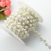 fashion handmade 1 yard costume pearls rhinestone applique trims silver sew on Apparel Crafts A323