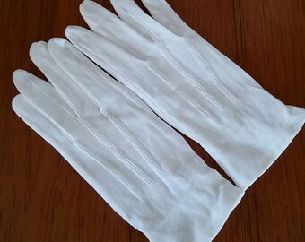 Vintage White Gloves | Costume Gloves, White Dress Gloves, US Marine Corp White Gloves, Halloween Costume Gloves, Cosplay, Size Medium/Large