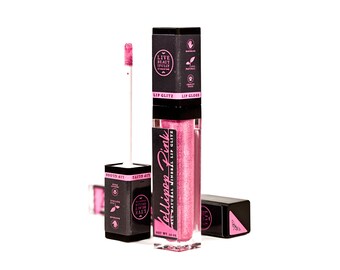 Lollipop Pink Lip Glitz - Mineral Lip Gloss - All Natural Lip Tint