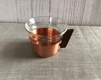 Tea glass in Rosé gold, copper