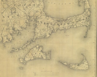 Cape Cod & Islands Map 1844