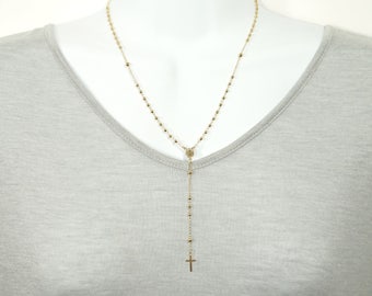 Gold Filled Rosary Necklace