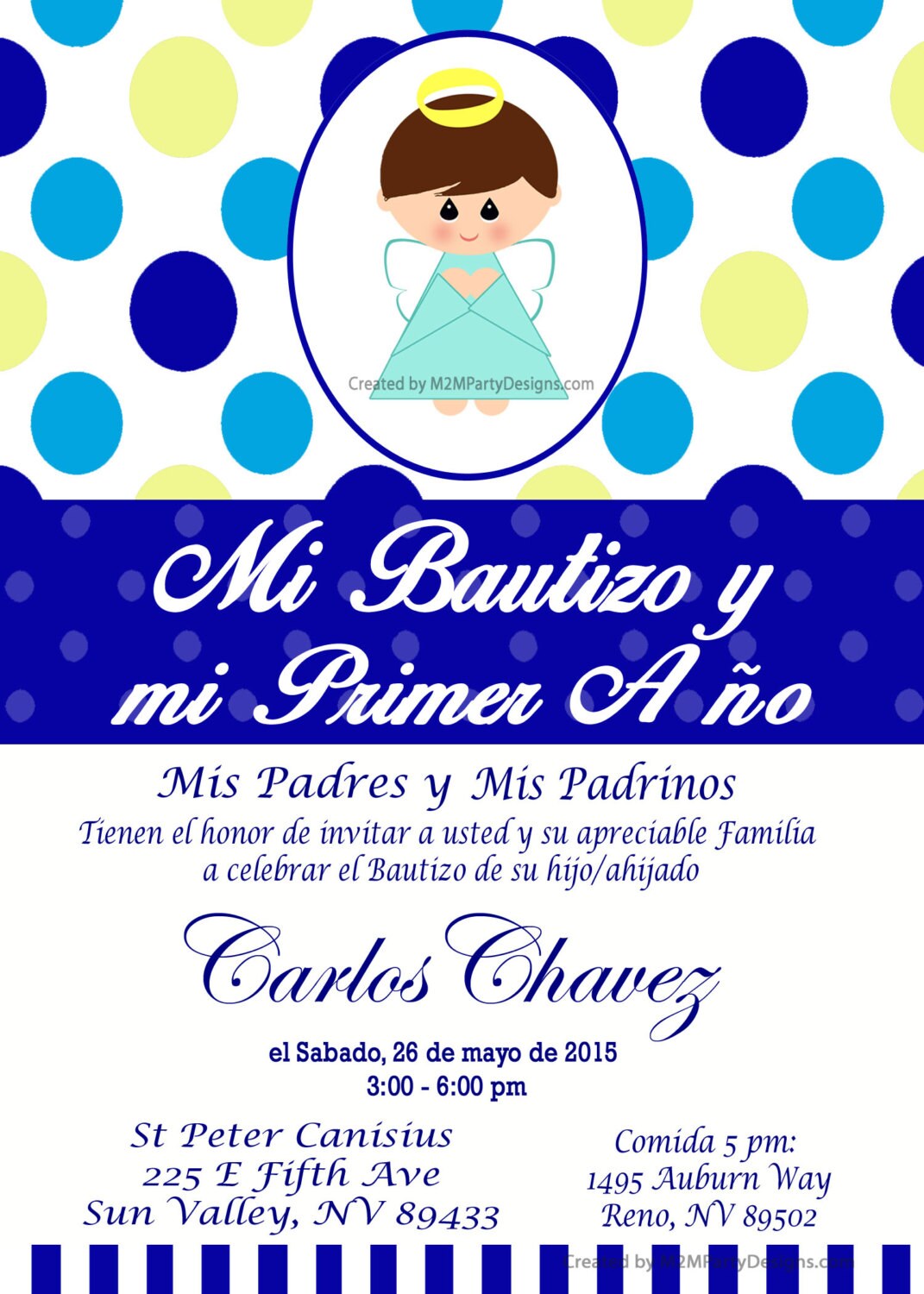 Tarjetas de Bautizo y Cumpleanos Invitaciones de Bautismo Tarjetas de Bautizo y Cumpleanos Invitaciones de Bautismo