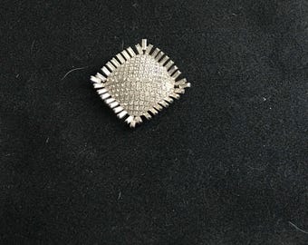 Large Clear Crystal / Rhinestone Brooch