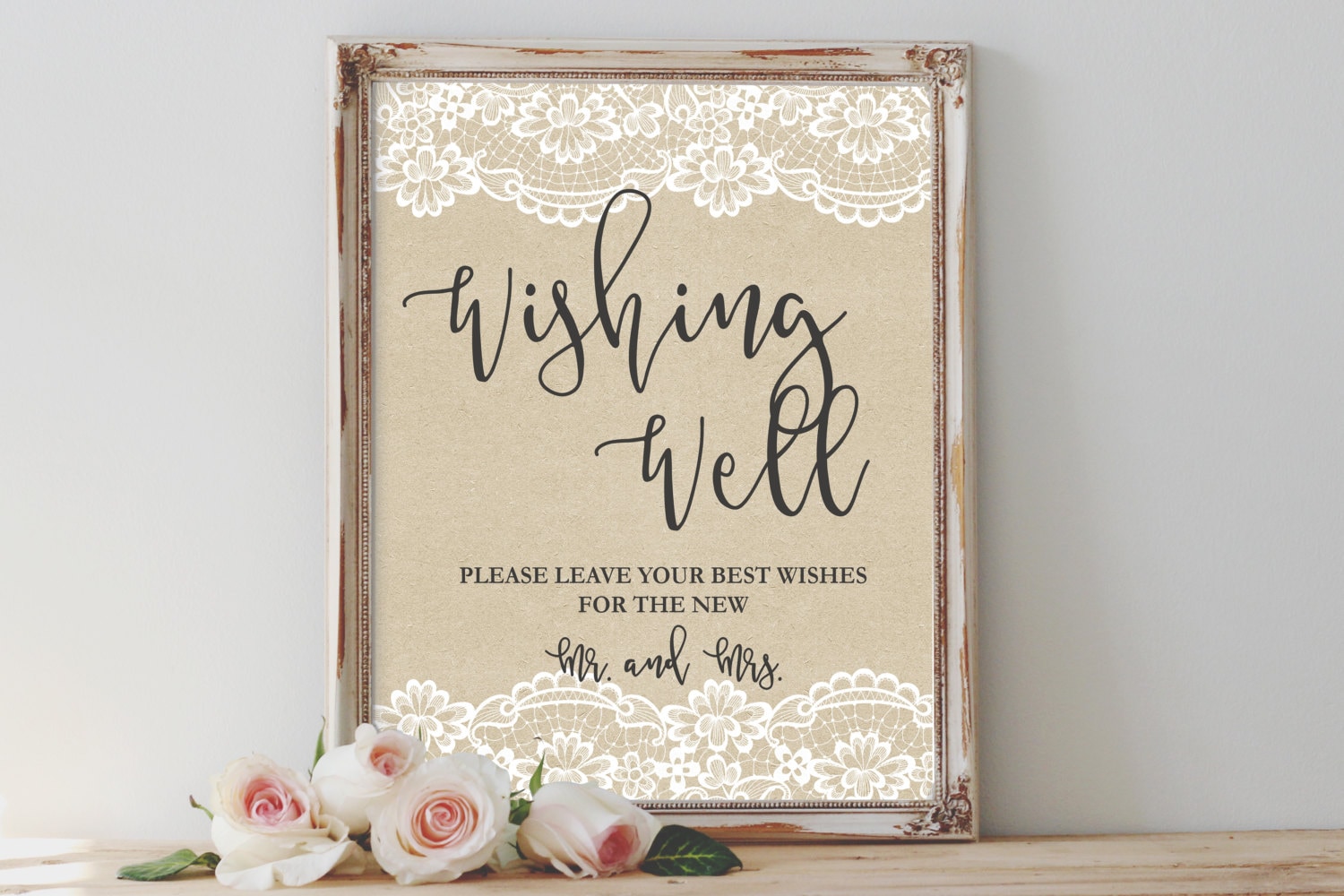 Rustic Wishing Well Sign Printable Wishing Well Sign Well