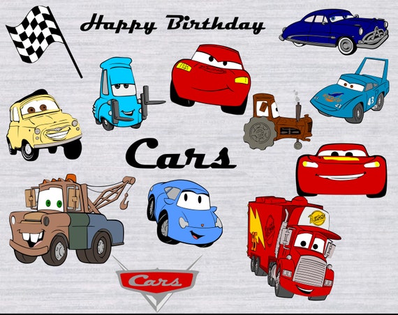Download Cars SVG bundle cars clipart Lightning McQueen svg Tow