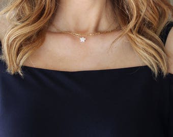 Opal Star Necklace | Opal and Gold Star Necklace