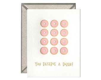Donut Birthday Congrats letterpress card