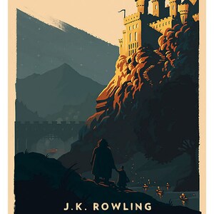 Affiche - Poster vintage - Harry Potter à l'école des sorciers (1997) - Tirage galerie d'art