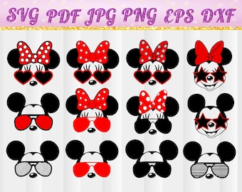 Miskey mouse head svg,Disney Mickey Mouse,Minnie Mouse silhouette SVG,Cricut,Magic Kingdom,Disney land,family vacation shirt design,jpg,dxf.