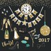 New Year&#039;s Eve Gold Vector Graphics Clipart Collection