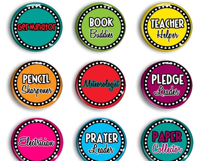 Classroom Chore Magnets - Teacher's Helper - Classroom Organization - Teacher Gift - Classroom - Bulletin Board