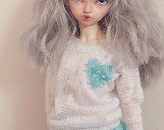white light turquoise sweater Feeple Minifee BJD