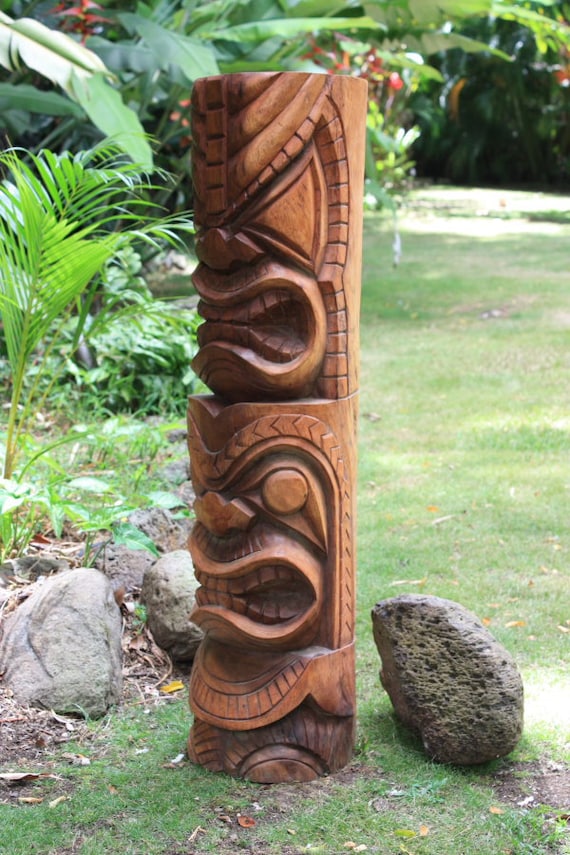 Tiki Statue Pole Premium Tiki Totem Pole 48 Outdoor tiki-statue-pole-premium-tiki-totem-pole-48-outdoor
