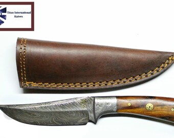 Damascus knife, Hand forged Damascus, Hand made hunting knife by Titan Td-174