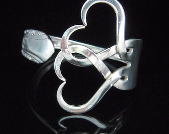 Fork Bracelet in Intertwining Hearts Design Number Two