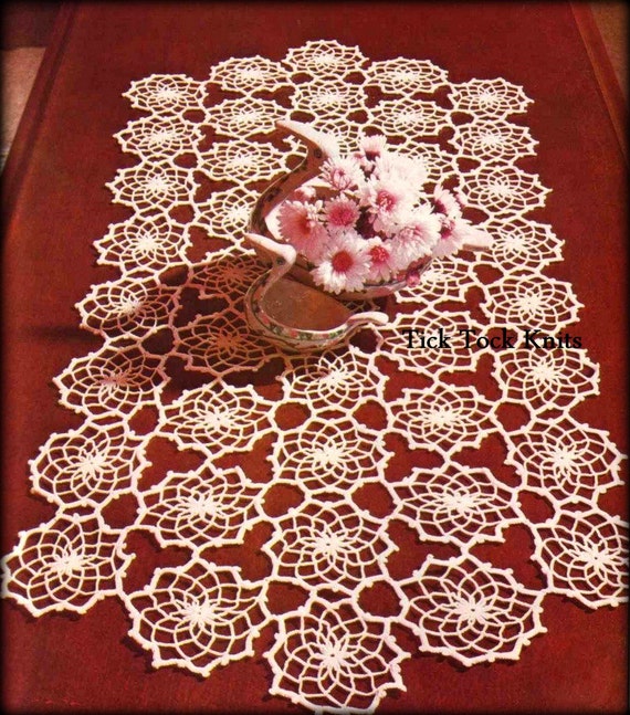 No.487 Crochet Pattern PDF Vintage - Fractals Table Runner - Thread ... No.487 Crochet Pattern PDF Vintage - Fractals Table Runner - Thread ...
