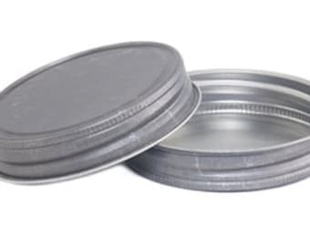 12 pcs Antique Pewter Mason Jar Lid for Regular Mouth Mason Jars