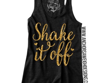 Shake it Off Glitter Tri-blend Racerback