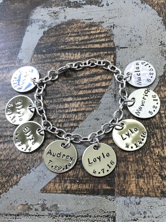 Mother Charm Bracelet Grandma Charm Bracelet Grandchildren