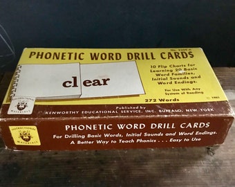 Vintage Phonetic Word Drill Cards