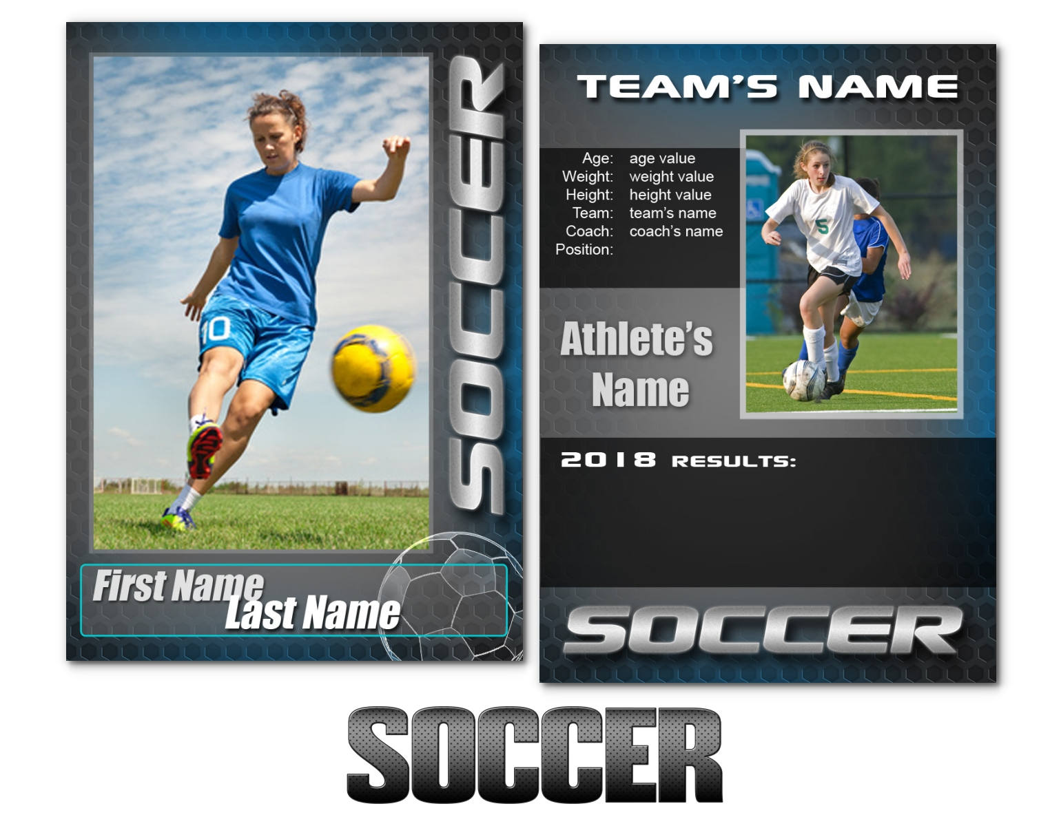 soccer graphite cards templates soccer card template