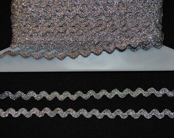 croquet silver 1 cm wide sold in 2 metre lengths