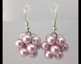 Bouquet of glass beads earrings