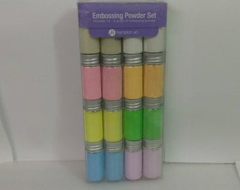 Embossing Powder 16 Jar Set by Hampton Arts