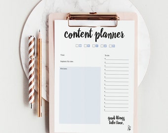 Printable Social Media Planner Bundle Monthly Schedule