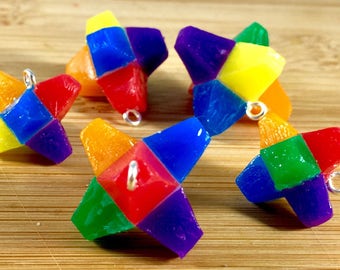 Wonka's everlasting gobstoppers polymer clay food charm jewelry