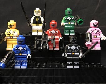 Mighty Morphin Power Rangers 7 pc minifigure set USA Fast!