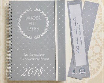 wunder.voll.leben 2018 Kalender Wochenplaner Jahresplaner A5
