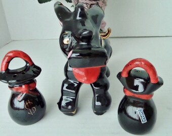 Pack Animal with Removable Salt Shaker and Pepper Shaker, Vintage
